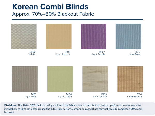 General - Korean Combi Blinds 02 General - Korean Combi Blinds 02